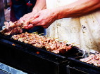 Yakitori, skewered chicken